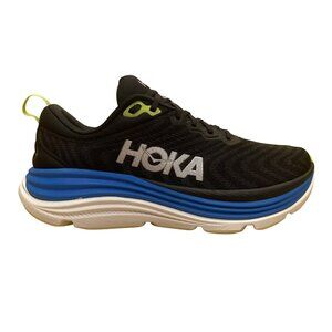 Hoka Men’s Black Mesh & Blue Midsole Gaviota 5 Wide Running Shoes Size 11 2E